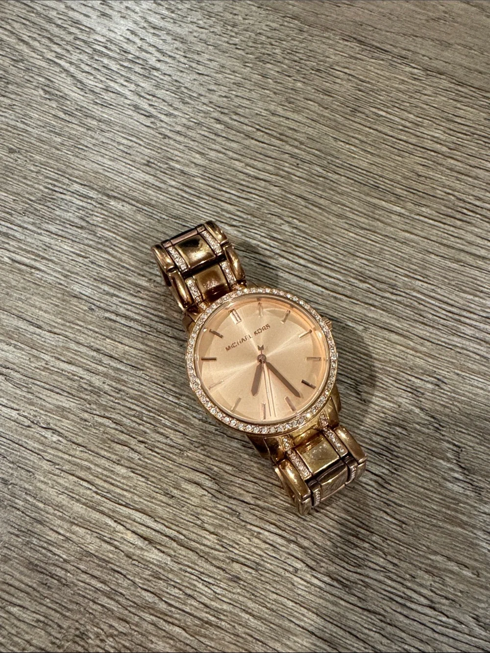 Michael Kors Rose Gold-tone Crystal Accent Women's Bracelet Watch